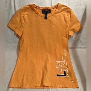 L-RL Lauren Active Ralph Lauren Women's Sporty Golden Yellow Top Size Small